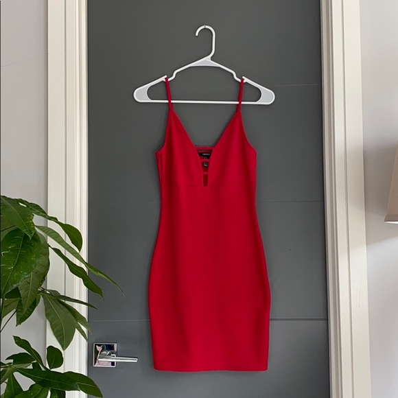 FOREVER 21 Red Bodycon Spaghetti Strap Mini Dress - Picture 2 of 8